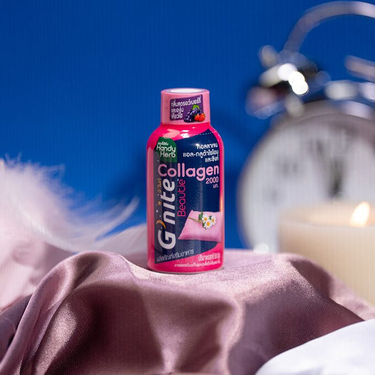 HandyHerb G'nite Beautie Collagen Shot, ready to drink, strawberry and Kyoho grape flavor (1 pack of 6 bottles)