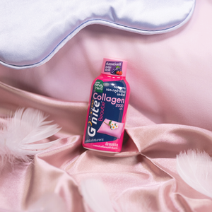 HandyHerb G'nite Beautie Collagen Shot, ready to drink, strawberry and Kyoho grape flavor (1 pack of 6 bottles)