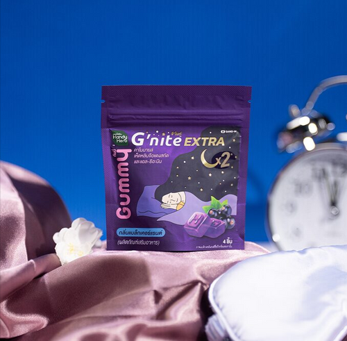 G’nite EXTRA X2 Gummy (Blackcurrant flavor) - 1 Box Set (6 Pack - 24pcs)