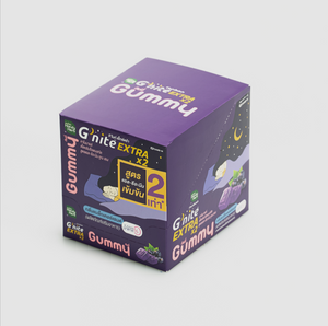 G’nite EXTRA X2 Gummy (Blackcurrant flavor) - 1 Box Set (6 Pack - 24pcs)