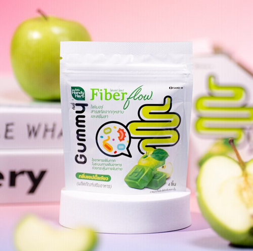 Fiber Flow Gummy (Green Apple Flavor) - 1 Box Set (6 Pack - 24pcs)