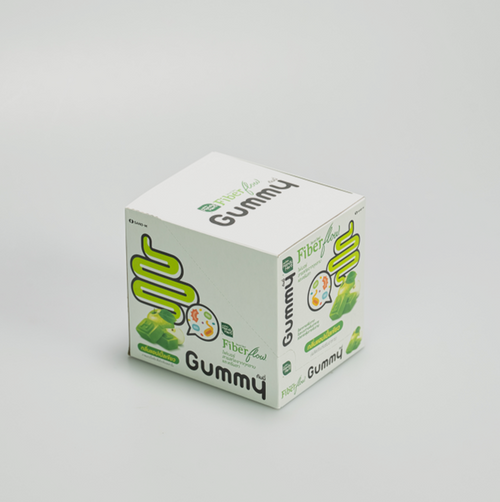 Fiber Flow Gummy (Green Apple Flavor) - 1 Box Set (6 Pack - 24pcs)