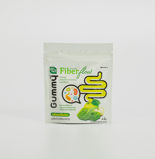 Fiber Flow Gummy (Green Apple Flavor) - 1 Box Set (6 Pack - 24pcs)