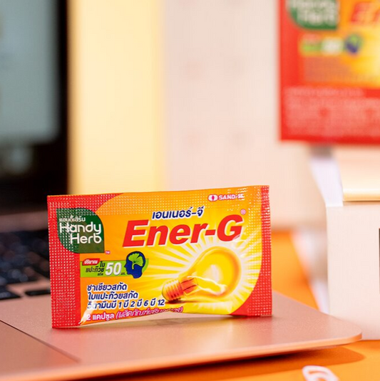 Ener-G Capsule – Green Tea & Ginkgo Extract with B Vitamins - 1 Box (20 Pack - 40 capsule)