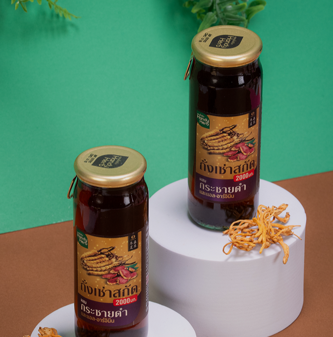 Cordyceps Extract Drink with Black Ginger and Oyster Extract (120ml) - 1 Pack – 6 Bottles