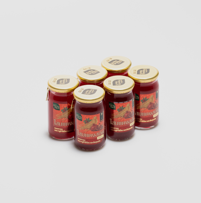 Ginseng Extract Drink Mixed with Collagen in Pomegranate Juice (65ml) - (1 pack of 6 bottles)