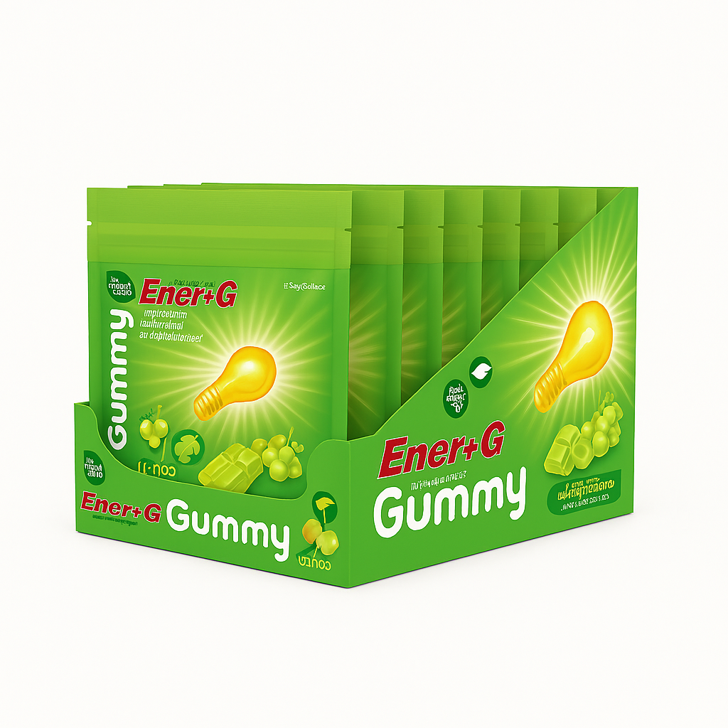 Ener+G Gummy Ginkgo (Shine Muscat Grape Flavor) - 1 Box Set (6 Pack - 24pcs)