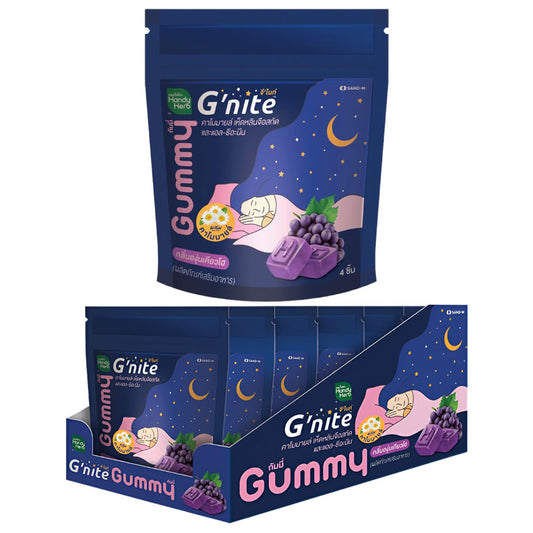 G Nite Gummy Kyoho Grape Flavor 1 Box Set (6 Pack - 24pcs)