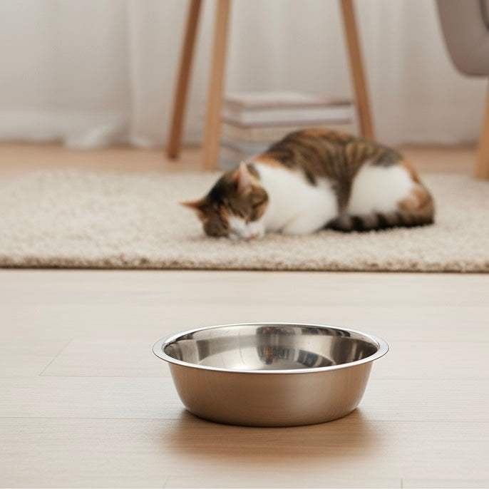 Stainless steel bowl for cats and dogs