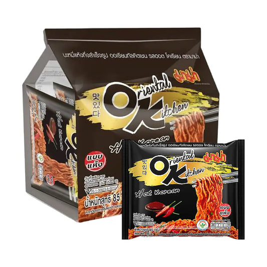 MAMA Dried Instant Noodles Oriental Kitchen Hot Korean Flavour (Pack 4)