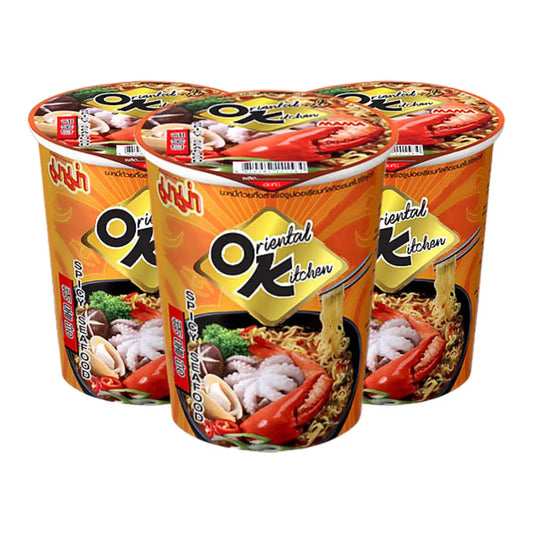MAMA Instant Cup Noodles Oriental Kitchen Spicy Seafood Flavour (Pack 3)
