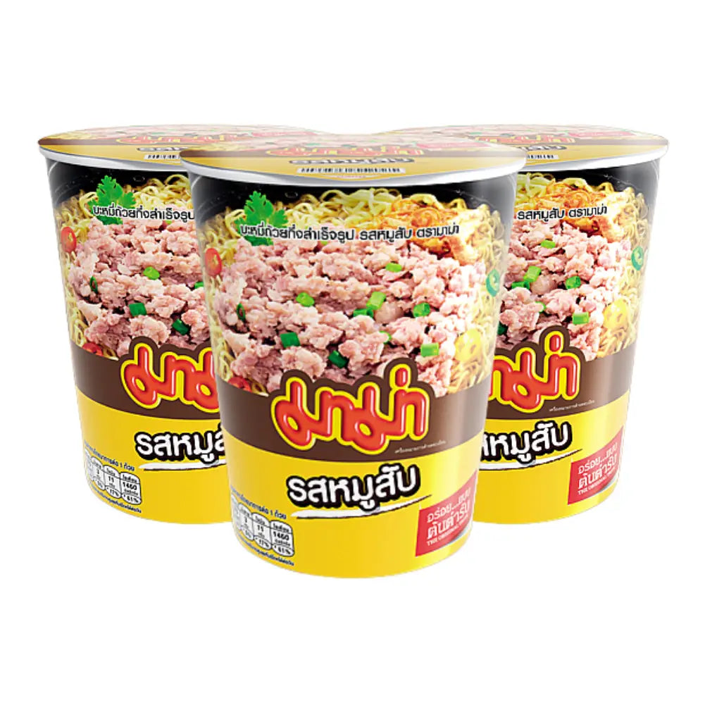 MAMA Instant Cup Noodles Pork Flavour (Pack 3)