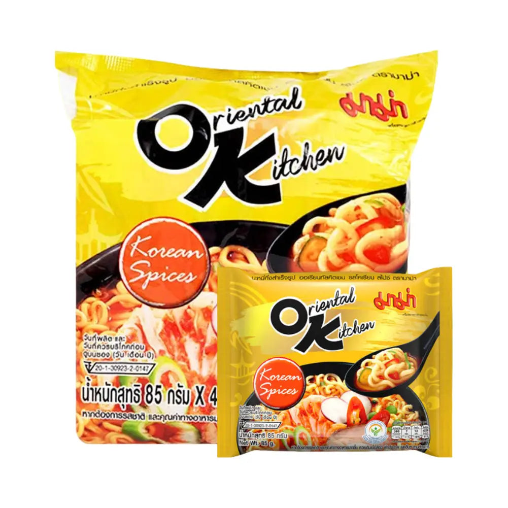 MAMA Instant Noodles Oriental Kitchen Korean Spices Flavour (Pack 4)