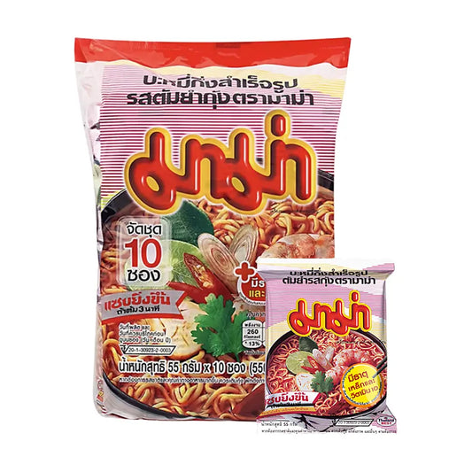 MAMA Instant Noodles Shrimp Tom Yum Flavour (Pack 10)