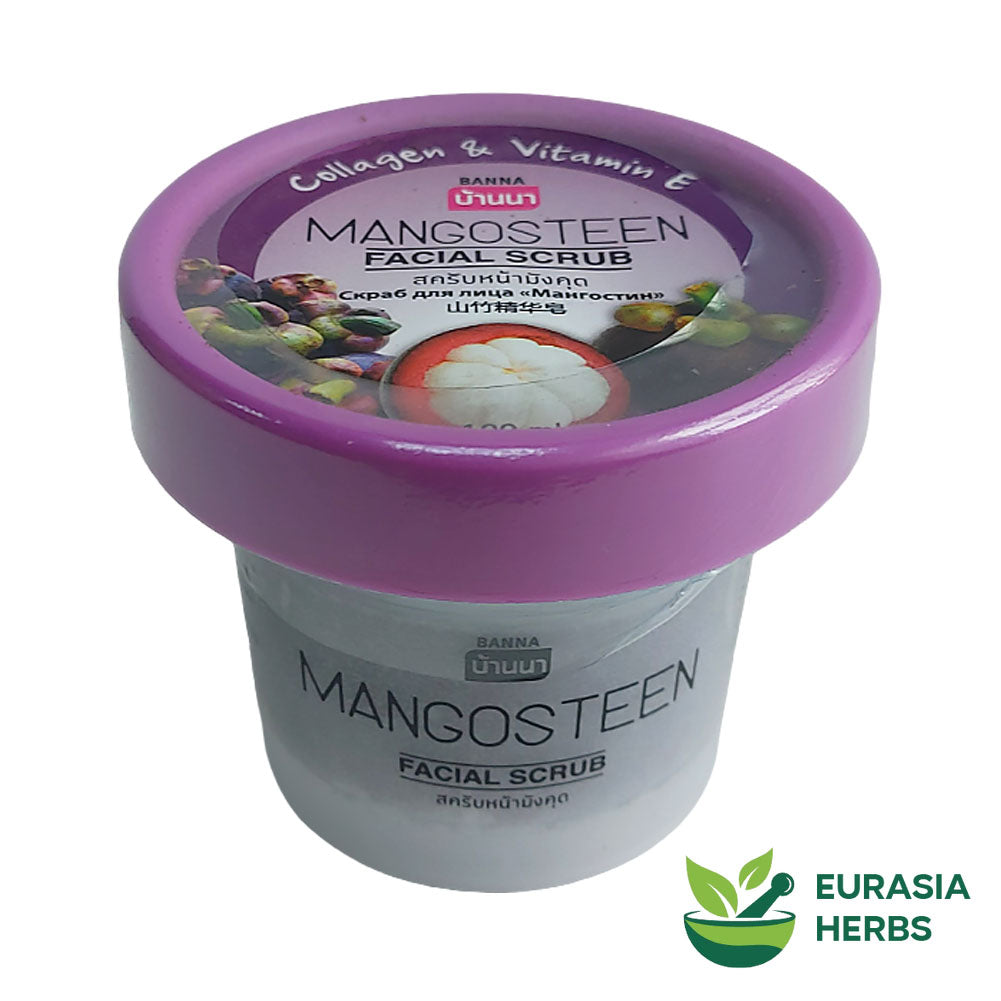 Mangosteen Facial Scrub Collagen & Vitamin E, 100 ml, 3.38 Fl Oz