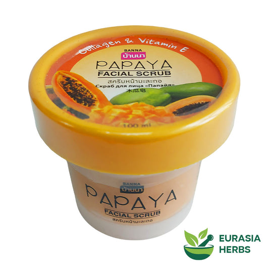 Papaya Facial Scrub Collagen & Vitamin E, 100 ml, 3.38 Fl Oz