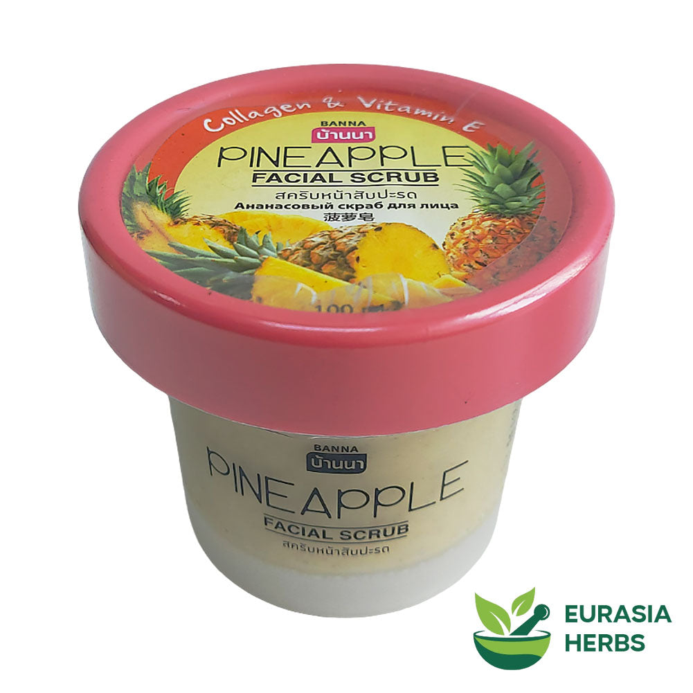 Pineapple Facial Scrub Collagen & Vitamin E, 100 ml, 3.38 Fl Oz