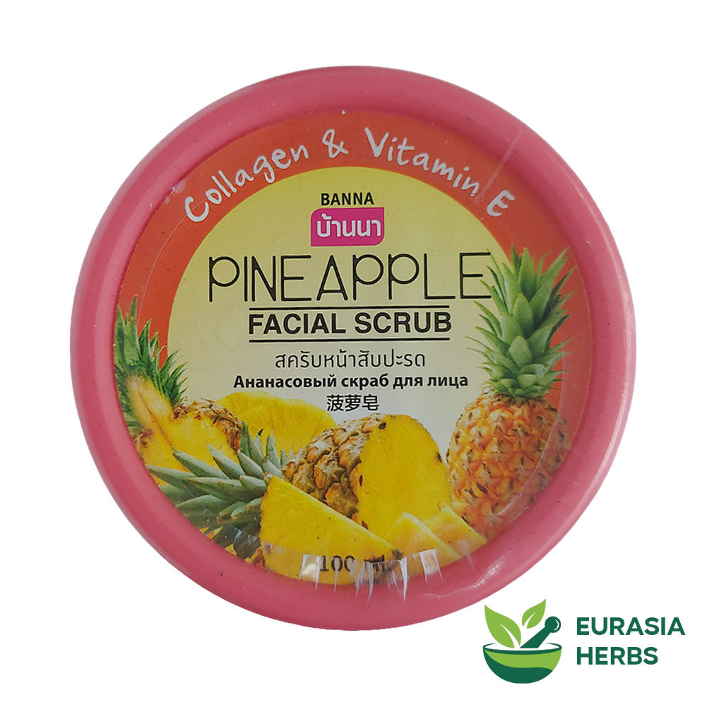Pineapple Facial Scrub Collagen & Vitamin E, 100 ml, 3.38 Fl Oz