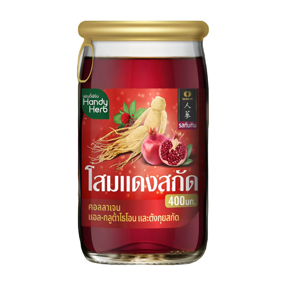 Ginseng Extract Drink Mixed with Collagen in Pomegranate Juice (65ml) - (1 pack of 6 bottles)