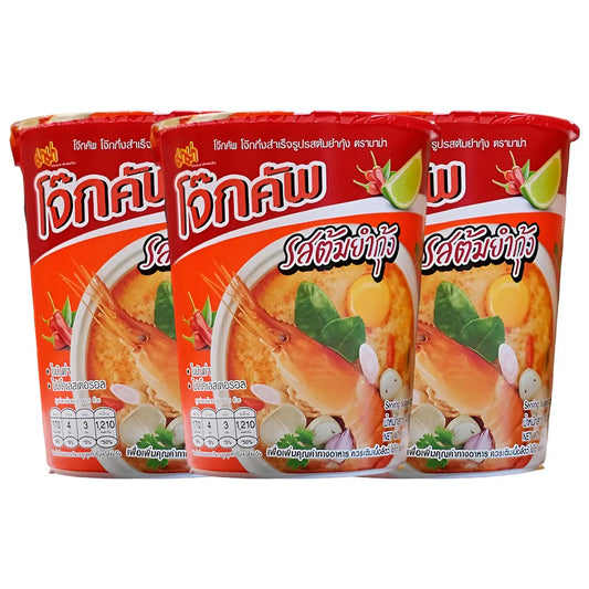 Mama Jok Cup Instant Rice Porridge Shrimp Tom Yum Flavour 45g (Cup 3 pcs)