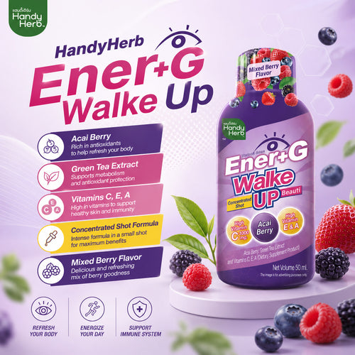 Ener+G Wake Up Acai Berry – Mixed Berry Flavor, 1 Pack (6 Bottles)