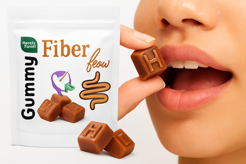 Fiber Flow Gummy - Fiber and Tamarind mixed with cold-pressed coconut oil (Sour tamarind flavor) - 1 Box Set (6 Pack - 24pcs)
