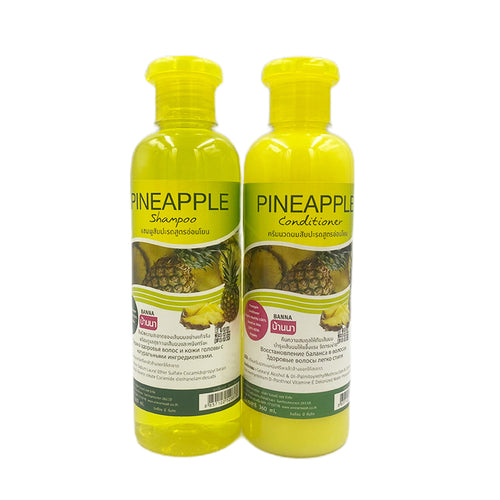Pineapple Shampoo & Conditioner | Increases Hair Elasticity (360 ml)